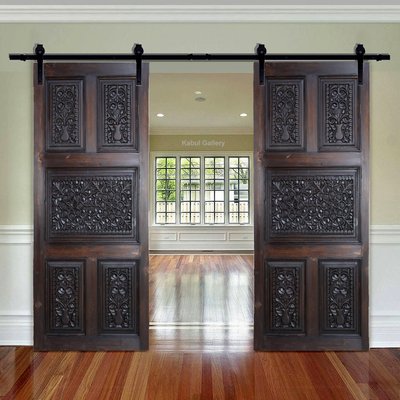 Handmade and Handcarved Sliding Door Panel, Nuristan, Afghanistan
