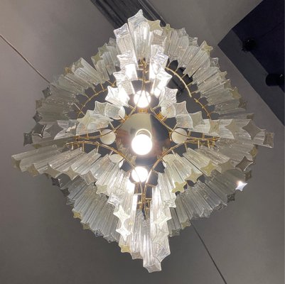 Chandelier in Murano Glass in the style of Venini, 1985 for Chandelier in Murano Glass in the style of Venini, 1985 for