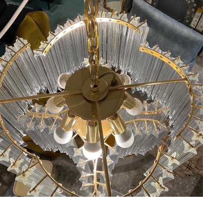 Chandelier in Murano Glass in the style of Venini, 1985 for Chandelier in Murano Glass in the style of Venini, 1985 for