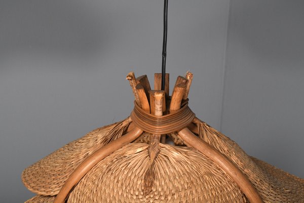 Mid-Century Uchiwa Pendant Lamp in Style of Ingo Maurer, Germany