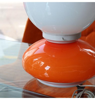 Lampe De Bureau / Chevet Métal Orange – Spot Orientable 40W – Style 60s/80s – Occasion