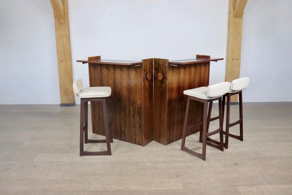 Folding Bar Cabinet by Johannes Andersen and Erik Buch for Dyrlund
