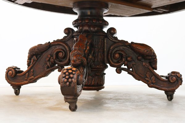 フランス アンティーク Oval Oak Table Oval Oak Dining Table - Ski Country Antiques & Home