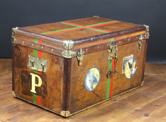 Stateroom Steamer Travel Trunk Coffee Table Antiqued Authentic Models