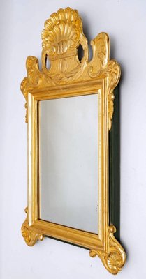 Gold Leaf Paint Decorated Shell Form Wall or Console Mirror