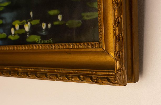 H Clementz, Boat of Nymphs, Late 19th Century, Chromolithograph