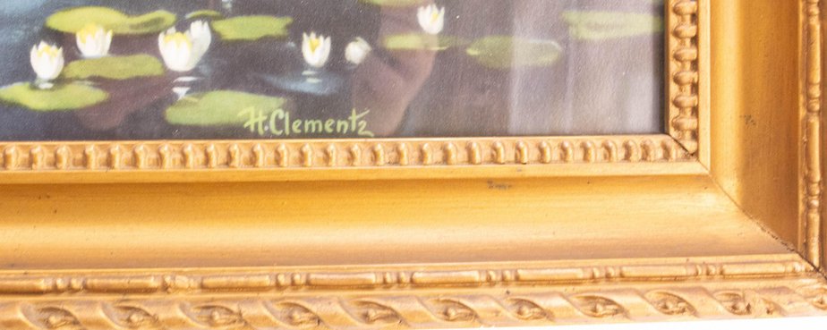 H Clementz, Boat of Nymphs, Late 19th Century, Chromolithograph