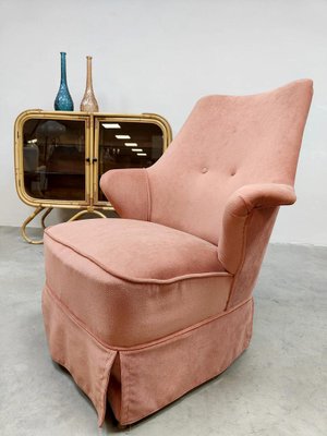 Vintage Soft Pink Lounge Chair by Theo Ruth for Artifort, 1950s