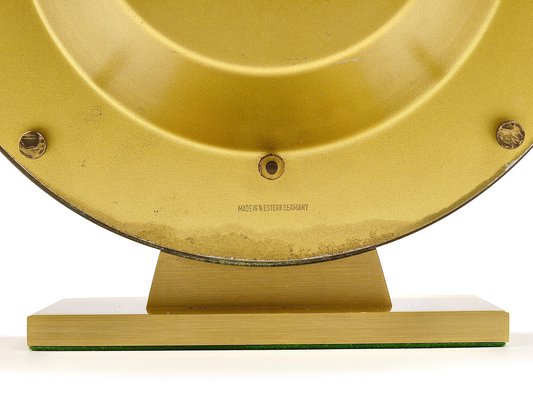 Large Kundo GMT World Time Zone Brass Table Clock by Kieninger