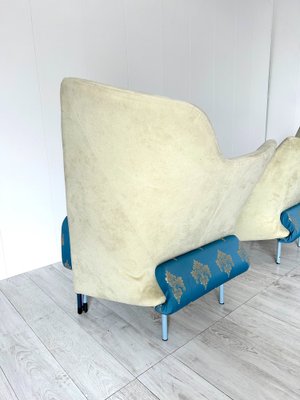 Paire De Fauteuils CanCan – Komplot Design Pour Arro – France 1990 – Métal/bois/tissu Noir