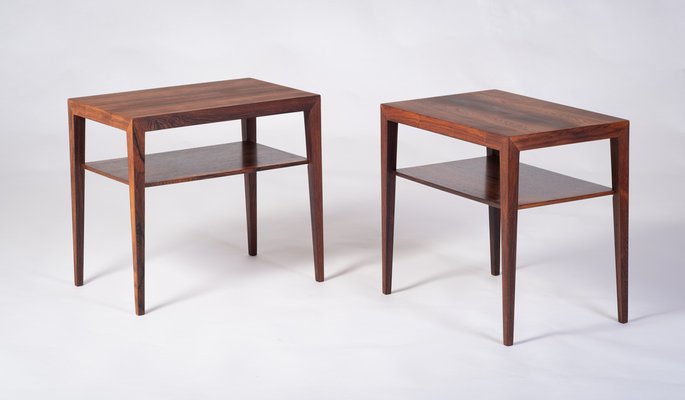 Rosewood Side Tables by Severin Hansen for Haslev M belsnedkeri 1960s Set of 2