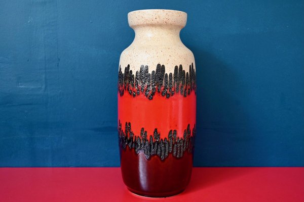 Big Vase in Fat Lava from Bay Keramik, 1960s