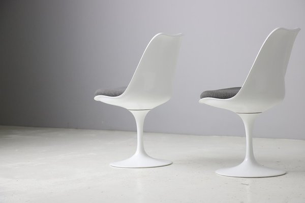 White tulip swivel chair sale