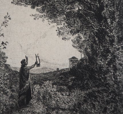 After JB Camille Corot, Orpheus, Engraving, 1873 for sale at Pamono