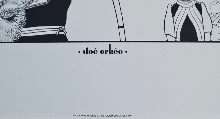 Moebius, Major Fatal, 1989, Black and White Silkscreen for Moebius, Major Fatal, 1989, Black and White Silkscreen for