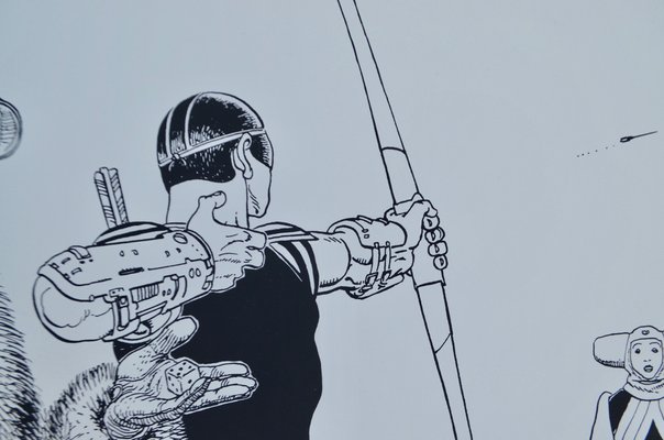 Moebius, Major Fatal, 1989, Black and White Silkscreen for Moebius, Major Fatal, 1989, Black and White Silkscreen for
