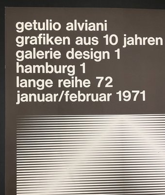 Antonio Calderara, Galerie Design 1 Exhibition Poster, 1971 Antonio Calderara, Galerie Design 1 Exhibition Poster, 1971