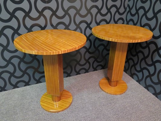 Art Deco Cedar Wood Side Tables 1930s Set Of 2 For Sale At Pamono