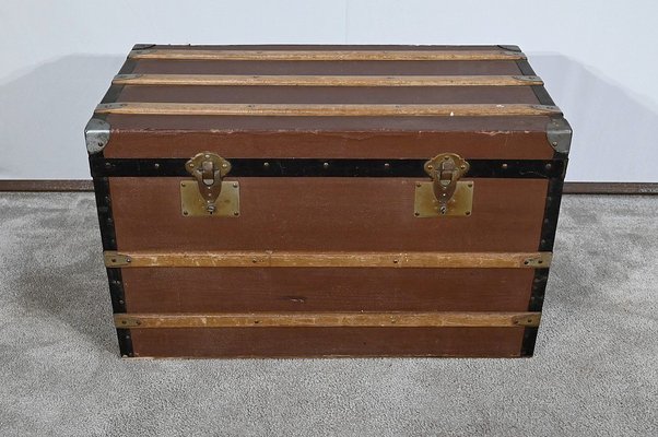 Vintage Travel Trunk in Wood for sale at Pamono