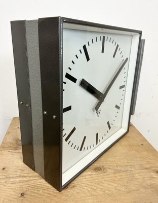 Horloge Murale Double Face Rétro Fer Forgé - Style Industriel Vintage 5 Pouces