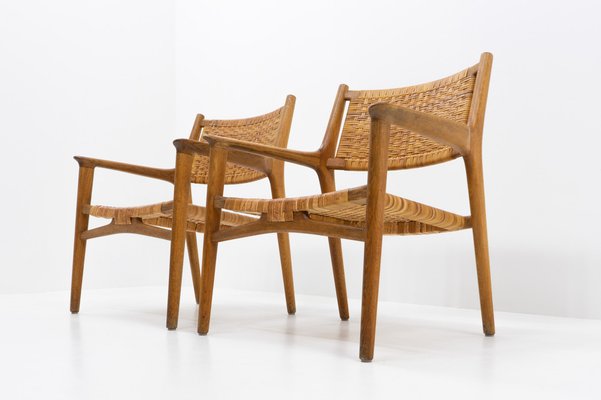 Set of Jh 516 Lounge Chairs by Hans Wegner for Johannes