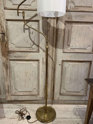 Vintage Italian Brass Floor Lamp, 1950s for sale at Pamono