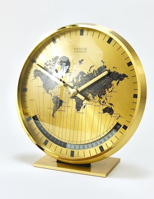 Kienzle ゴールド 置時計 モダンデザイン Mid-Century Brass Table Clock attributed to Wilhelm Kienzle