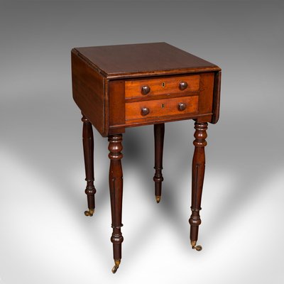 Antique English Pembroke Table with Drop Leaf 1830 for sale at Pamono