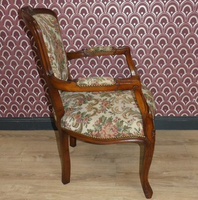 Free shipping Antique Arm Chair Fauteuil Louis XV style Gobelin