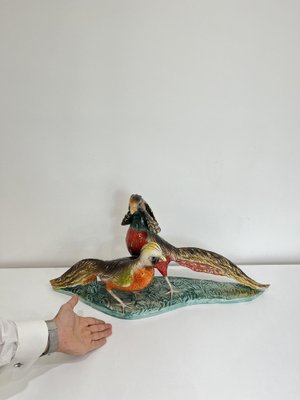 Große Fasanenfigur aus Keramik, Italien, 1950er