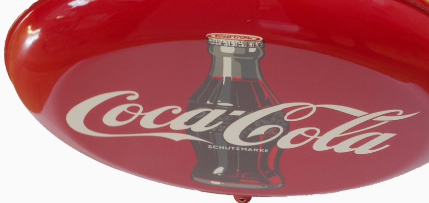 Large Double-Sided Coca Cola Enameled Sign, 1960s for sale at Pamono