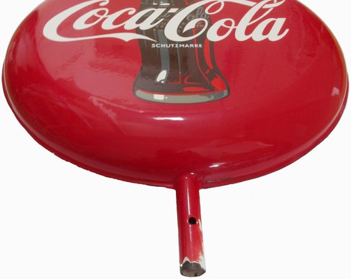 Large Double-Sided Coca Cola Enameled Sign, 1960s for sale at Pamono