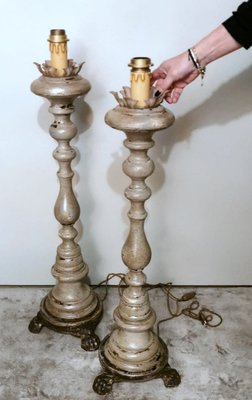 Antique Brass Altar Candle Holders Spring Loaded Church Candles