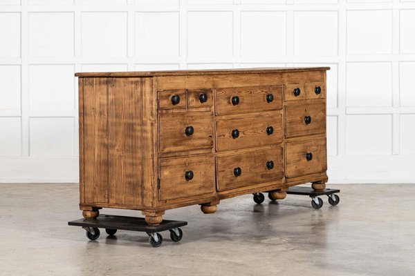 Large 19th Century Bleached English Pine Dresser Base, 1880s for sale at  Pamono