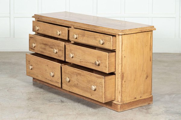 Large Antique English Pine Chest of Drawers 1890