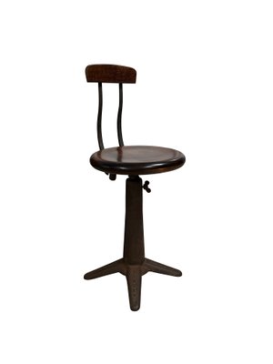 Vintage Industrial Spring Back Stools from Simanco, 1920s, Set of