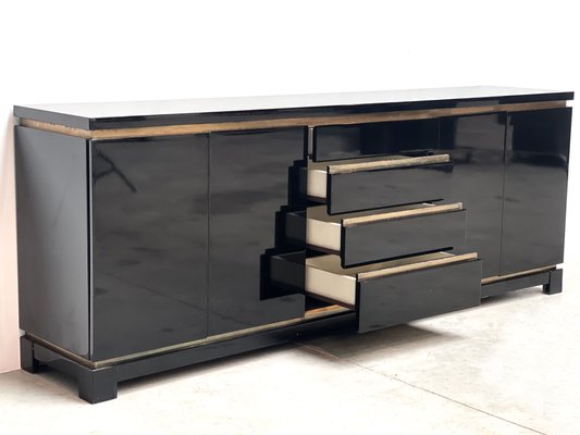 Black lacquer credenza deals