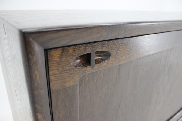 Stained Oak Sideboard by H.W.Klein for Bramin Denmark 1970s for