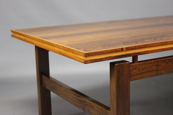 Danish Rosewood Coffee Table With, Floating Wooden Coffee Table
