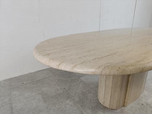 Vintage travertine dining table deals