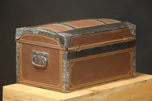 Leather Steamer Trunk with Key from Goyard, 1893 for sale at Pamono