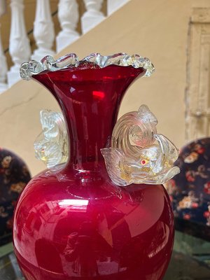 Salviati - Salviati, 1940s Italian Antique Ruby Red Murano Art Glass