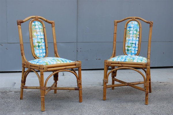Bamboo Chairs Painting Dining Room Chairs Set Of Italian Bamboo