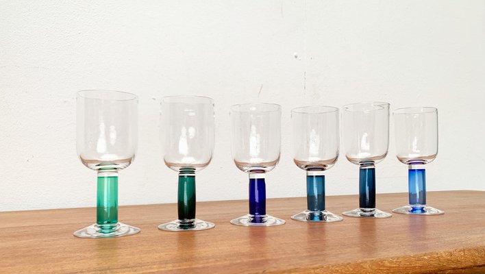 German Wine Glasses by Regina Kaufmann for Glashagen Htte, Set of 6