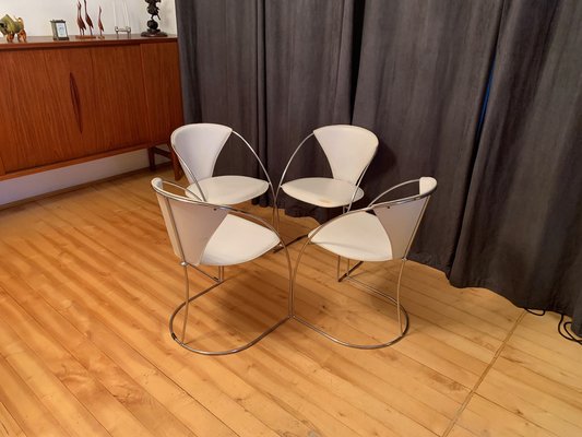 Italian Chairs by Linda Arrben, 1980s, Set of 4 for sale at Pamono