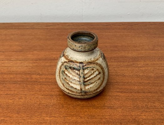 Scandinavian Vintage Studio Pottery Vase Brown Glaze Vase - Etsy