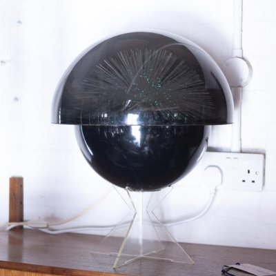 Lampada in metallo in fibra ottica, anni '70