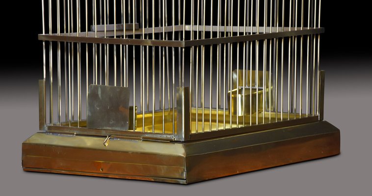 Lot 312 - Brass bird cage