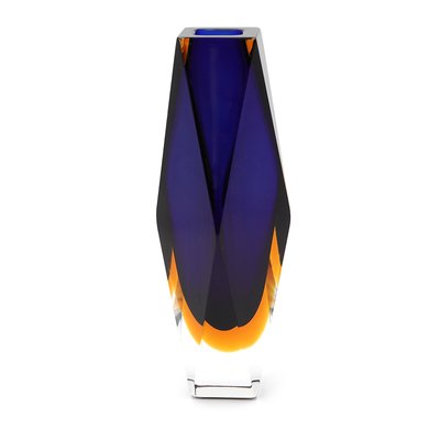 工芸品 SAN MARCO MURANO GLASS Large San Marco Murano Glass Vase by Alessandro Mandruzzato
