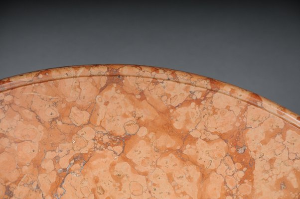 Louis XV Gilt Round Salon or Coffee Table with Marble Top, 1900s